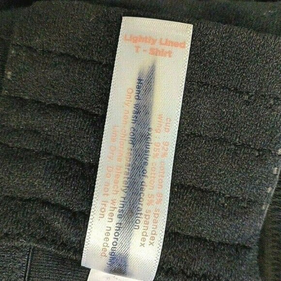 Lane Bryant Cacique Bra Lightly Lined T Shirt Cotton Blend Plus 44C Black - Picture 7 of 7